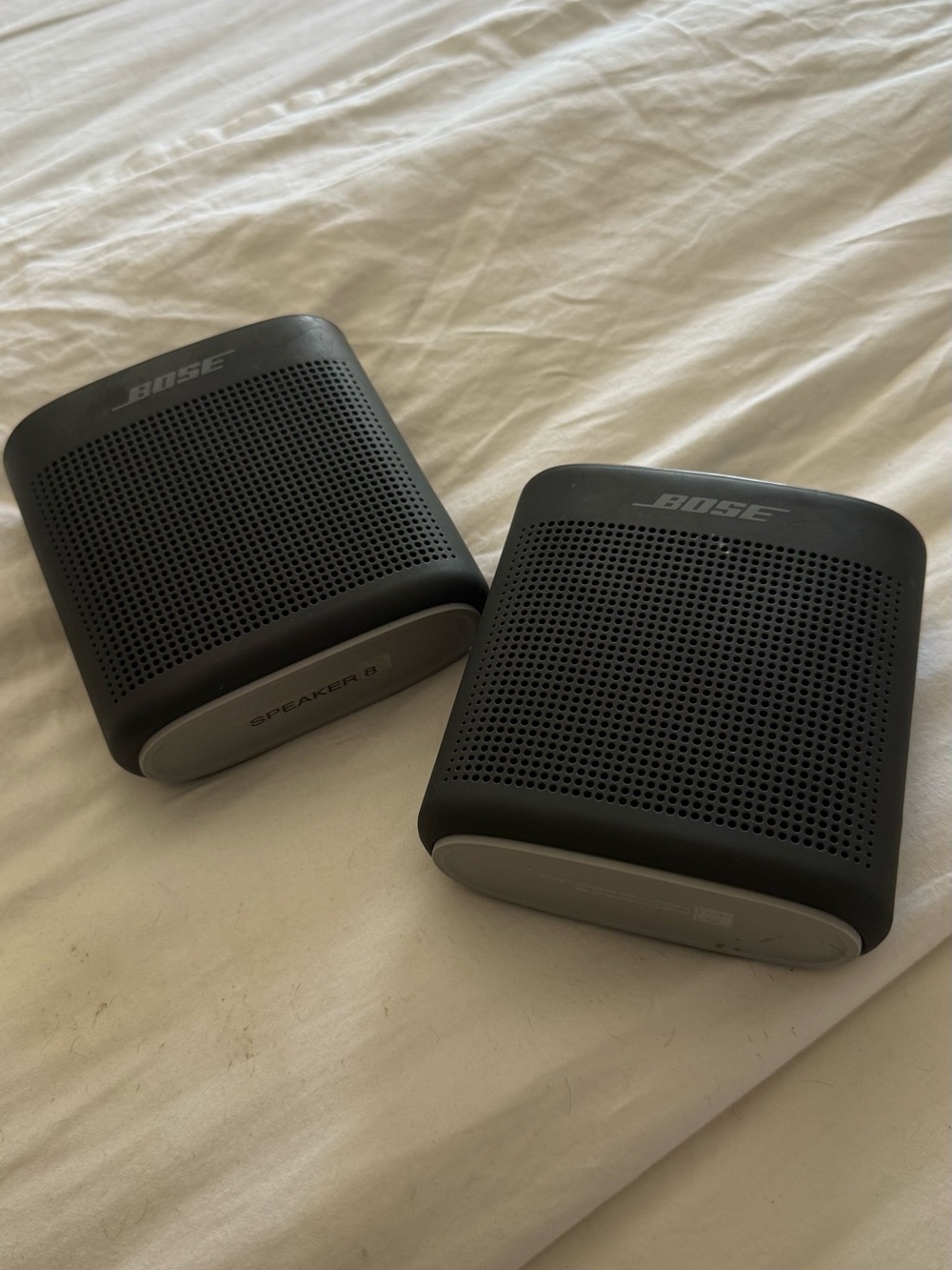 Bose Black Portable Bluetooth Speakers (Pair) with Grey Accents
